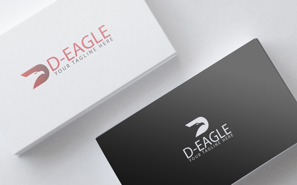 Download Шаблон логотипа "D eagle Logo Template" / D eagle Logo Template - Шаблон логотипа на тему графика letter d business services eagle hawk bird modern