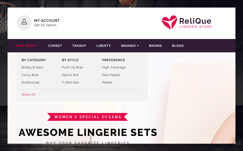 Relique OpenCart Template