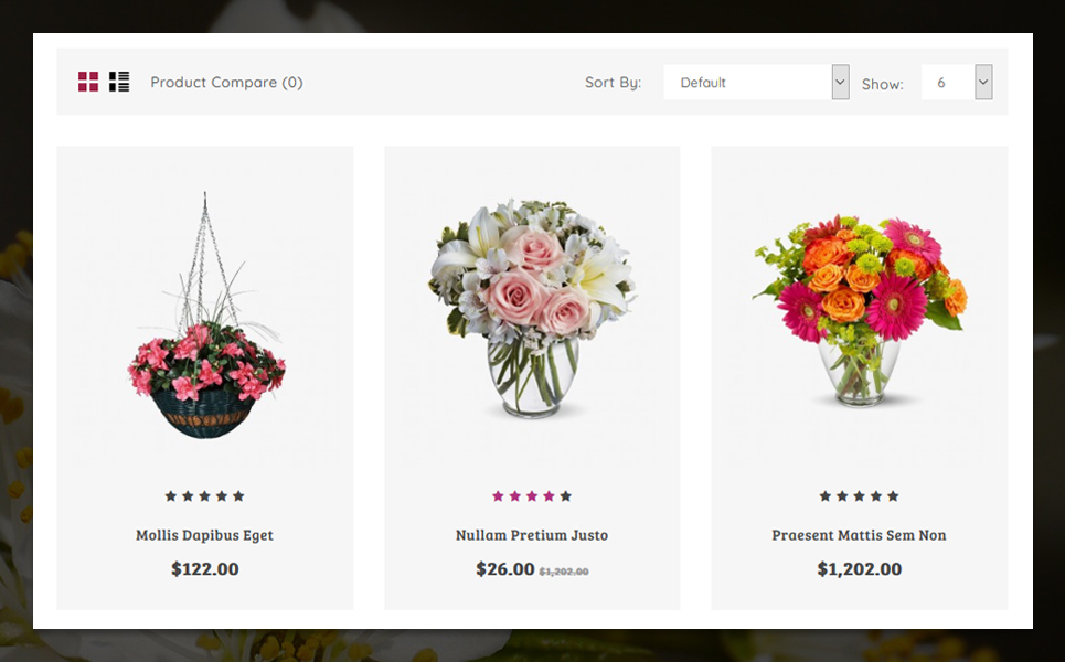Flowery 3 Store OpenCart Template
