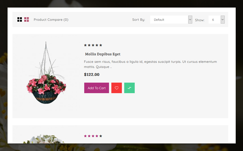 Flowery 3 Store OpenCart Template