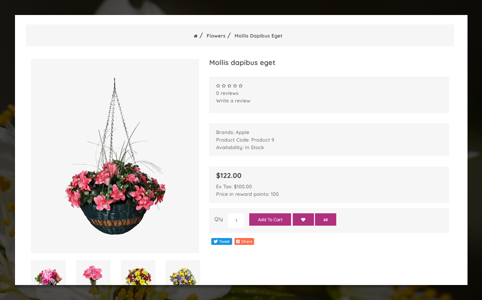 Flowery 3 Store OpenCart Template