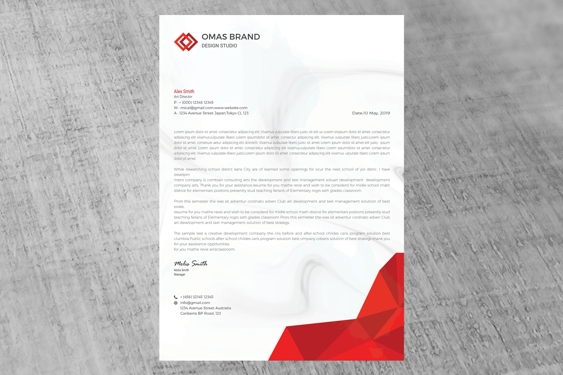 Omas Letterhead Corporate Identity