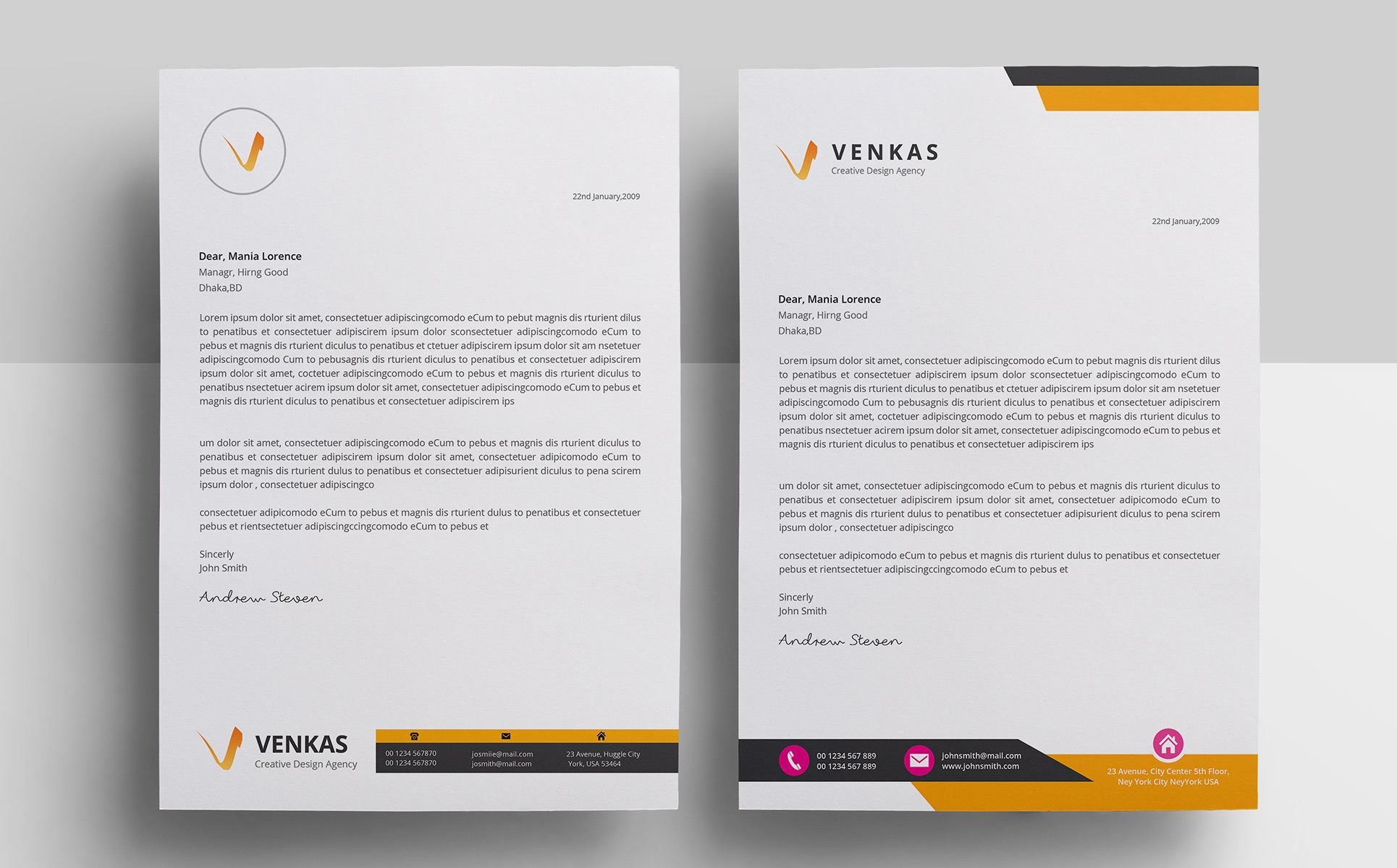Download Фирменный стиль "Vekas - Corporate Identity Template" / Vekas - Corporate Identity Template - Фирменный стиль на тему графика corporate identity letterhead stationary design minimal letterhead