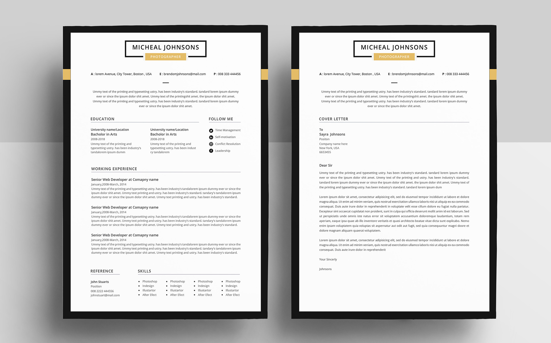 Download Резюме "Micheal Johnsons Resume Template" / Micheal Johnsons Resume Template - Резюме на тему графика 