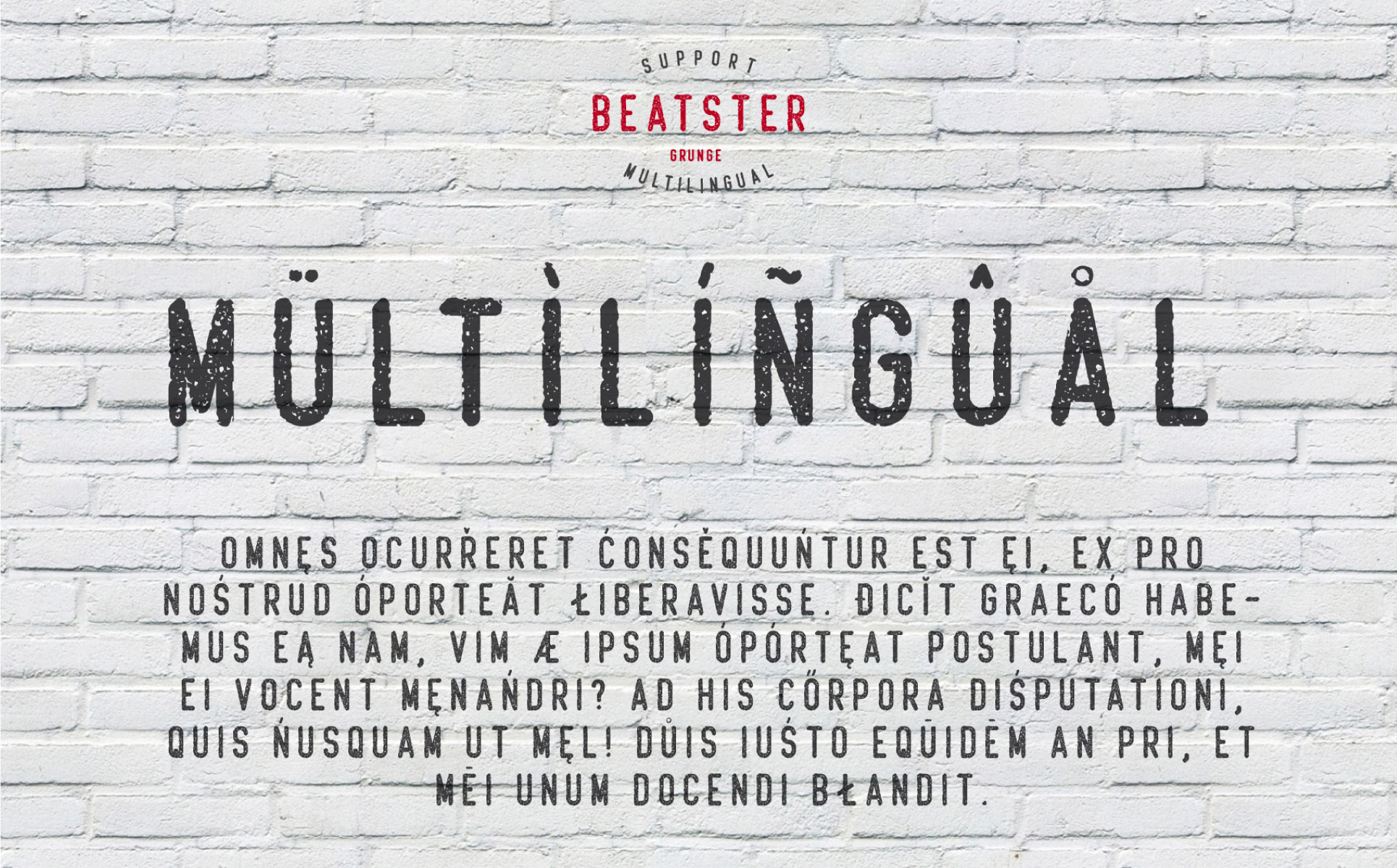 Download Шрифт "Beatster | With Extra Font" / Beatster | With Extra Font - Шрифт на тему графика vintage rough logo texture display font rustic template handdrawing badge script typography poster grunge