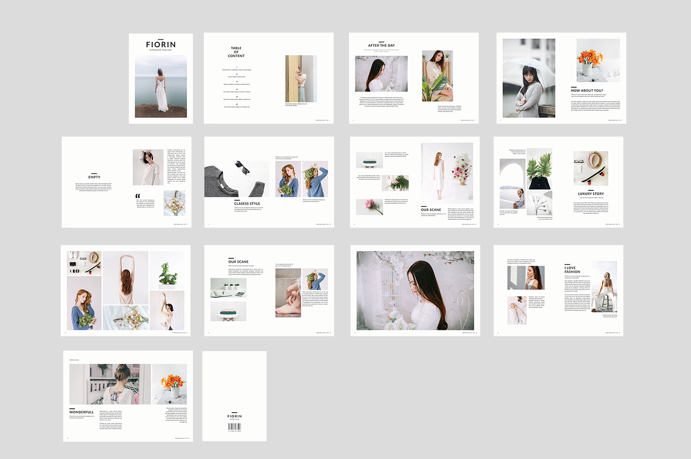 Download Фирменный стиль "Fiorin Magazine - Corporate Identity Template" / Fiorin Magazine - Corporate Identity Template - Фирменный стиль на тему графика clean layout creative magazine easy a4 indesign elegant minimal minimalist editorial modern multipurpose lifestyle organized simple trendy fashion feminine