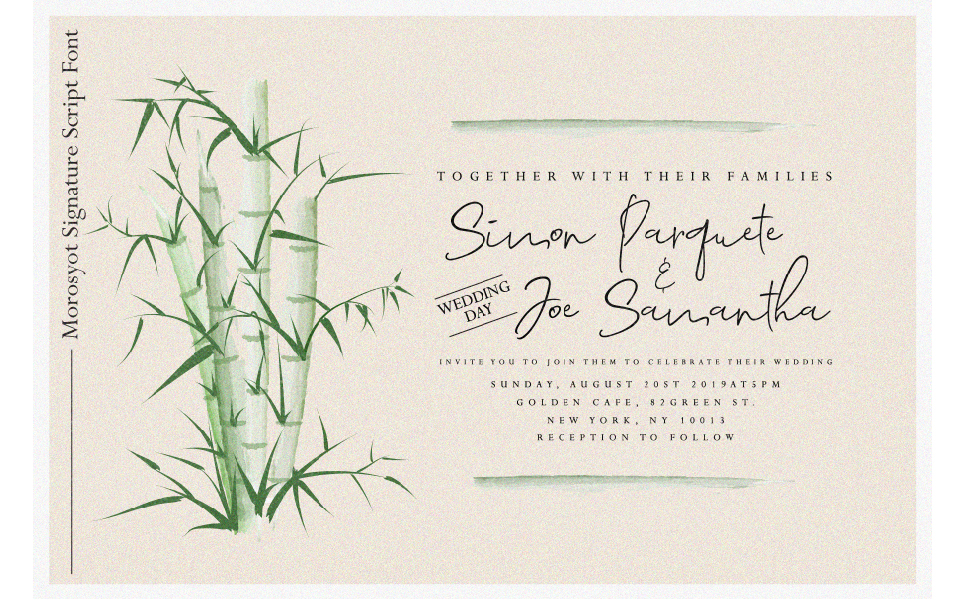 Download Шрифт "Morosyot Signature Cursive Font" / Morosyot Signature Cursive Font - Шрифт на тему графика font typeface script femine beautiful signature photo photography poster beauty handrawn wedding vintage calligraphy custom quote fashion art design logo