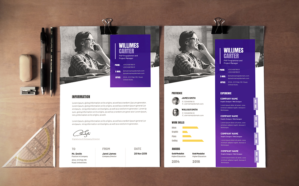 Download Резюме "Geometric Business CV Resume Template" / Geometric Business CV Resume Template - Резюме на тему графика resume clean cv cover letter design template illustrator eps mac pages microsoft word modern photoshop psd a4 paper