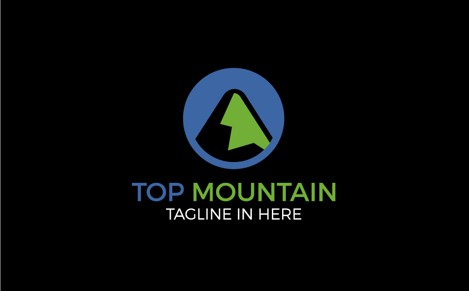 Download Шаблон логотипа "Top Mountain Logo Template" / Top Mountain Logo Template - Шаблон логотипа на тему графика mountain strength strong outdoor peak marketing management media simple guard clean insurance web seo agency online modern natural creative