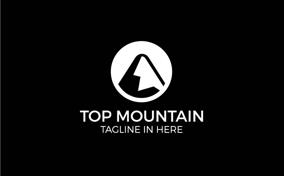 Download Шаблон логотипа "Top Mountain Logo Template" / Top Mountain Logo Template - Шаблон логотипа на тему графика mountain strength strong outdoor peak marketing management media simple guard clean insurance web seo agency online modern natural creative