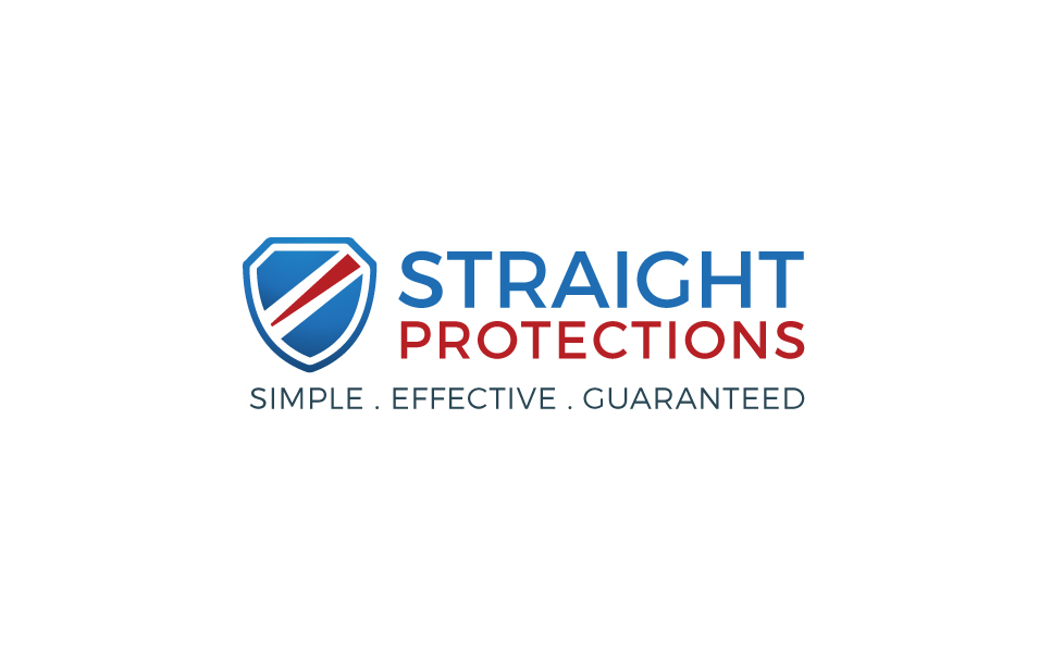 Download Шаблон логотипа "Straight Protections Logo Template" / Straight Protections Logo Template - Шаблон логотипа на тему графика save shield internet management social agency online technology web solutions innovative interactive modern networking clean guard work strength strong insurance