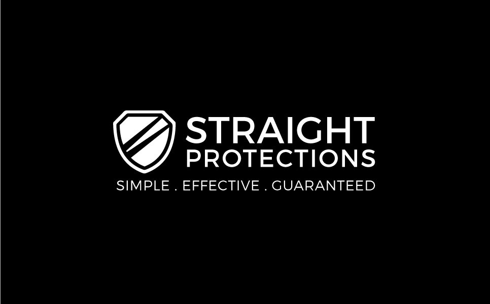 Download Шаблон логотипа "Straight Protections Logo Template" / Straight Protections Logo Template - Шаблон логотипа на тему графика save shield internet management social agency online technology web solutions innovative interactive modern networking clean guard work strength strong insurance