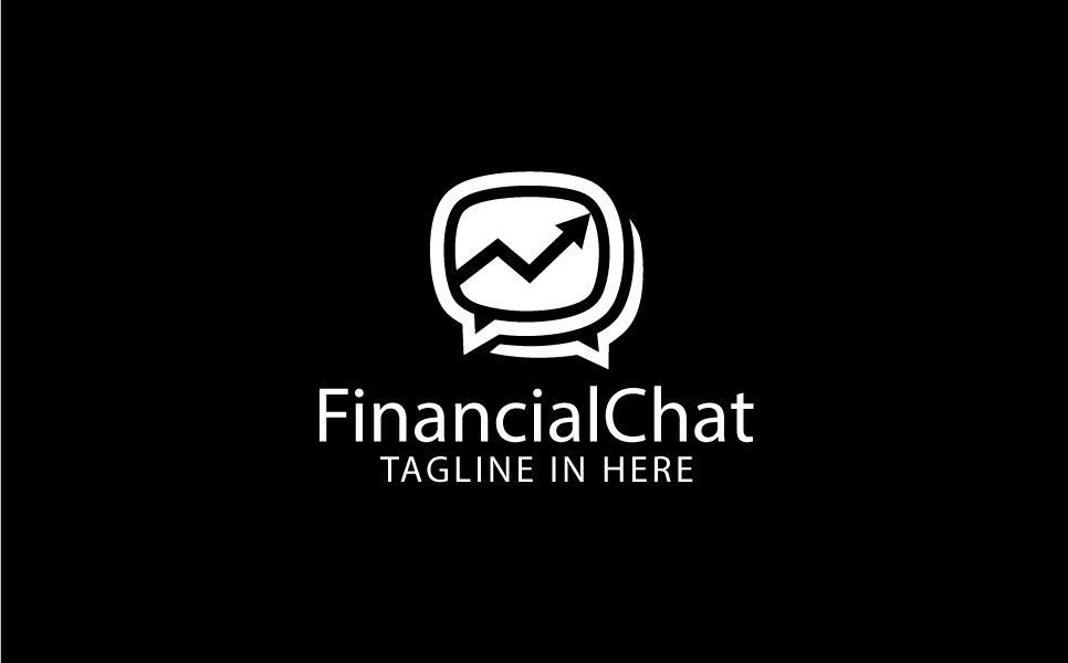 Download Шаблон логотипа "Financial Chat Logo Template" / Financial Chat Logo Template - Шаблон логотипа на тему графика finance accounting web seo marketing management media analytic consulting economy global internet insurance loan grow business rate simple profit investment