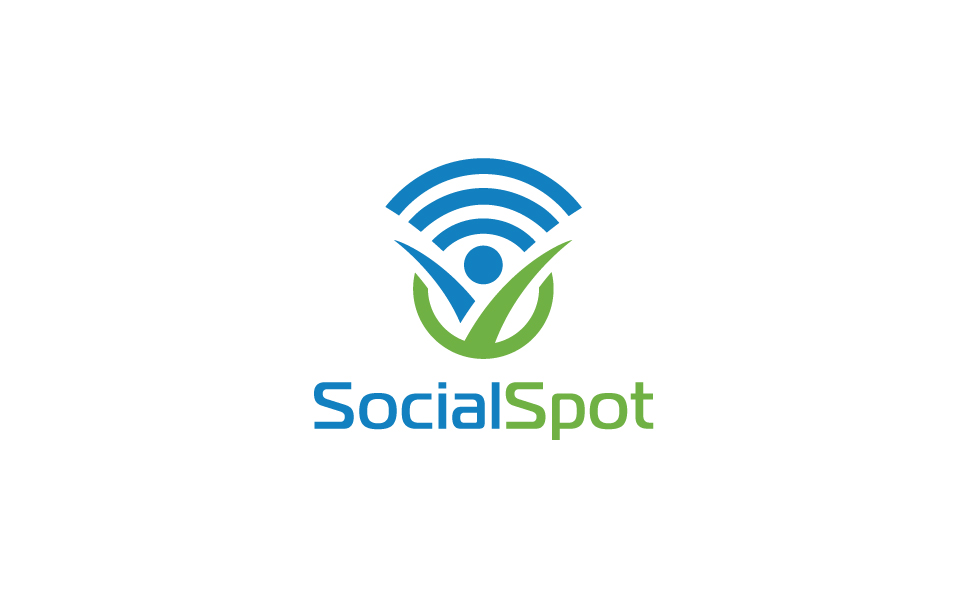 Download Шаблон логотипа "Social Spot Logo Template" / Social Spot Logo Template - Шаблон логотипа на тему графика media internet entertainment management social agency online technology digital futuristic multimedia web solutions innovative interactive new generation creative studio data