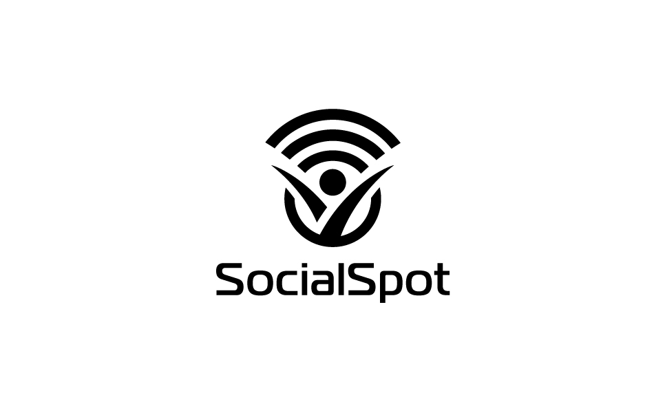 Download Шаблон логотипа "Social Spot Logo Template" / Social Spot Logo Template - Шаблон логотипа на тему графика media internet entertainment management social agency online technology digital futuristic multimedia web solutions innovative interactive new generation creative studio data