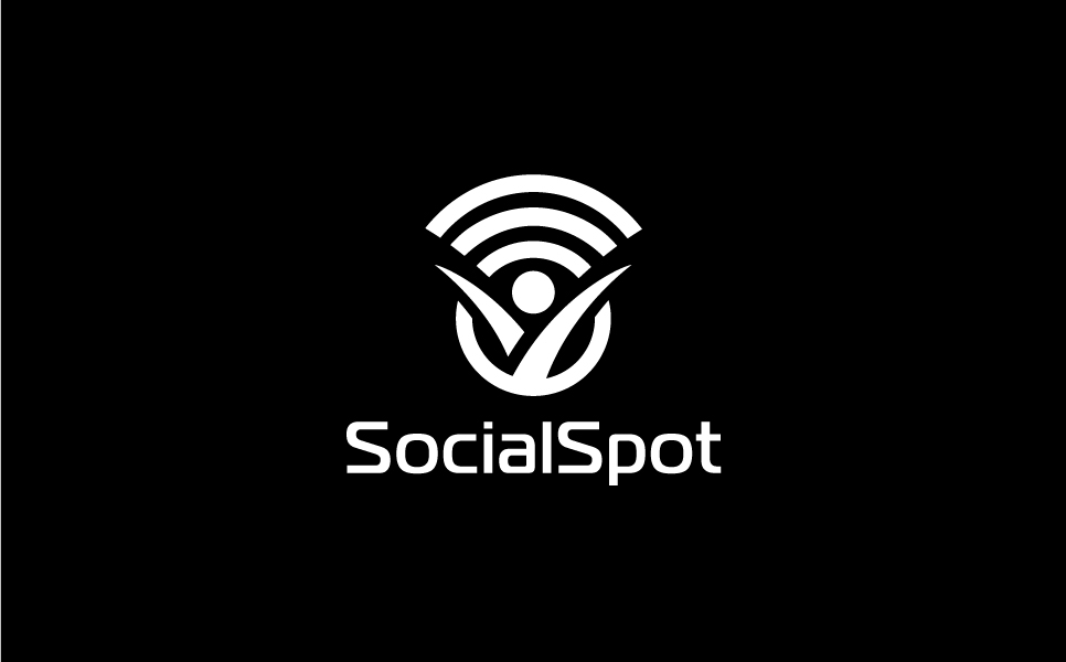 Download Шаблон логотипа "Social Spot Logo Template" / Social Spot Logo Template - Шаблон логотипа на тему графика media internet entertainment management social agency online technology digital futuristic multimedia web solutions innovative interactive new generation creative studio data