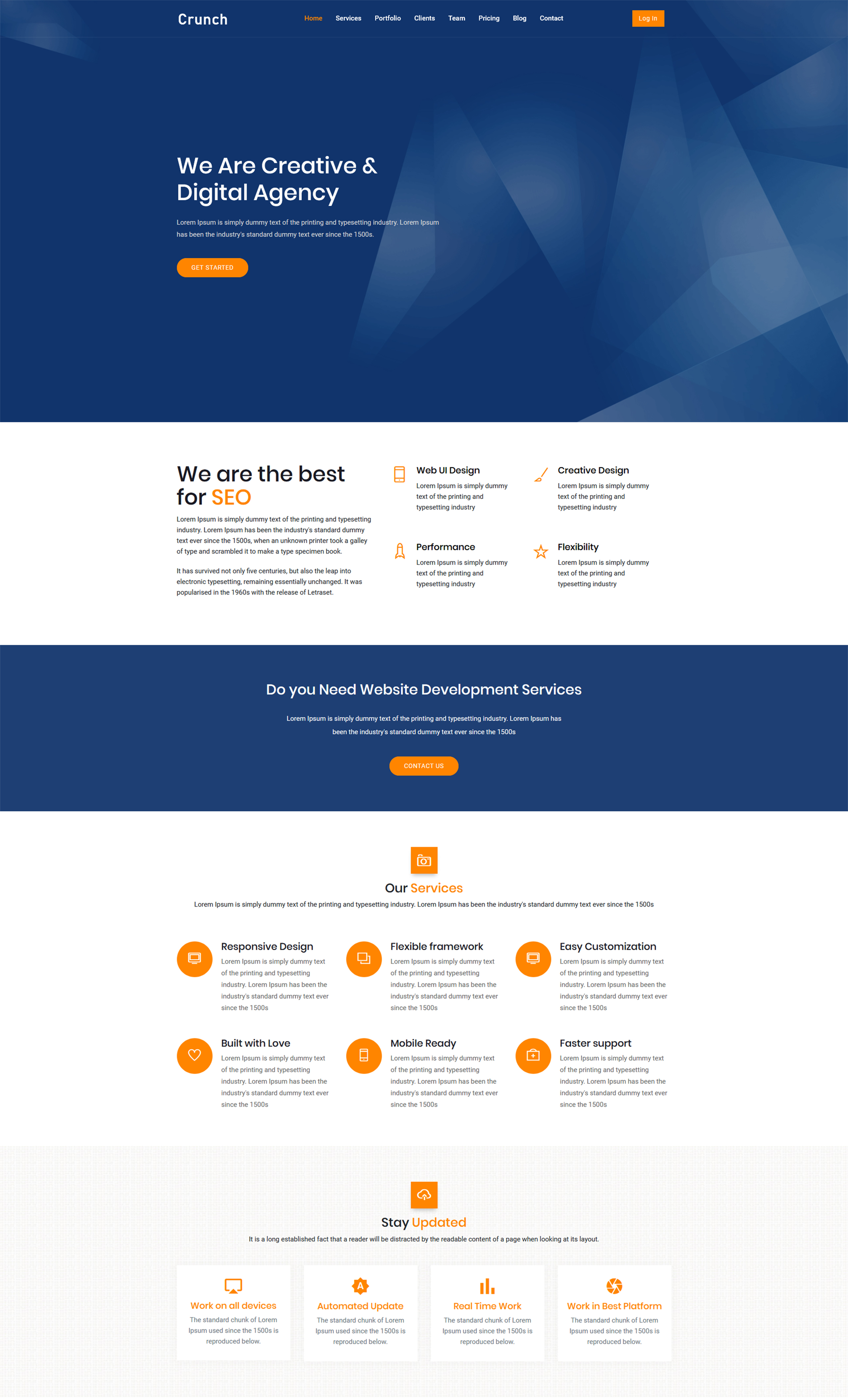 шаблон целевой страницы crunch