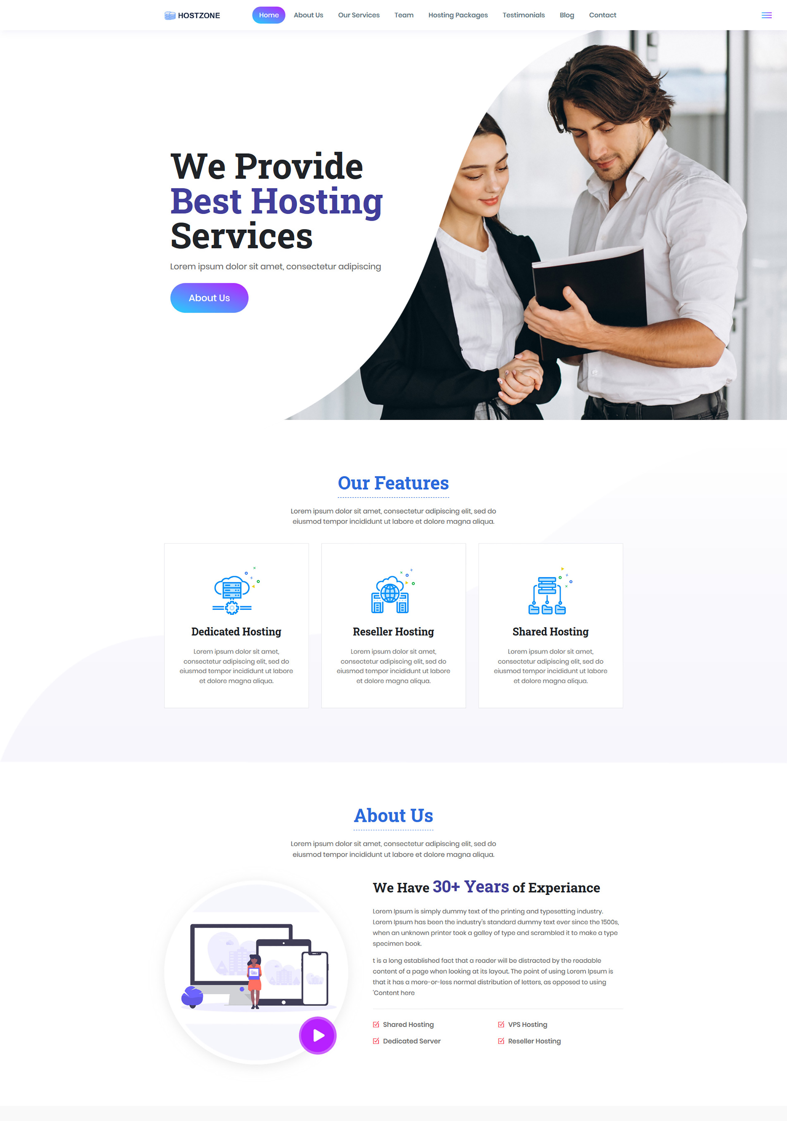 шаблон целевой страницы