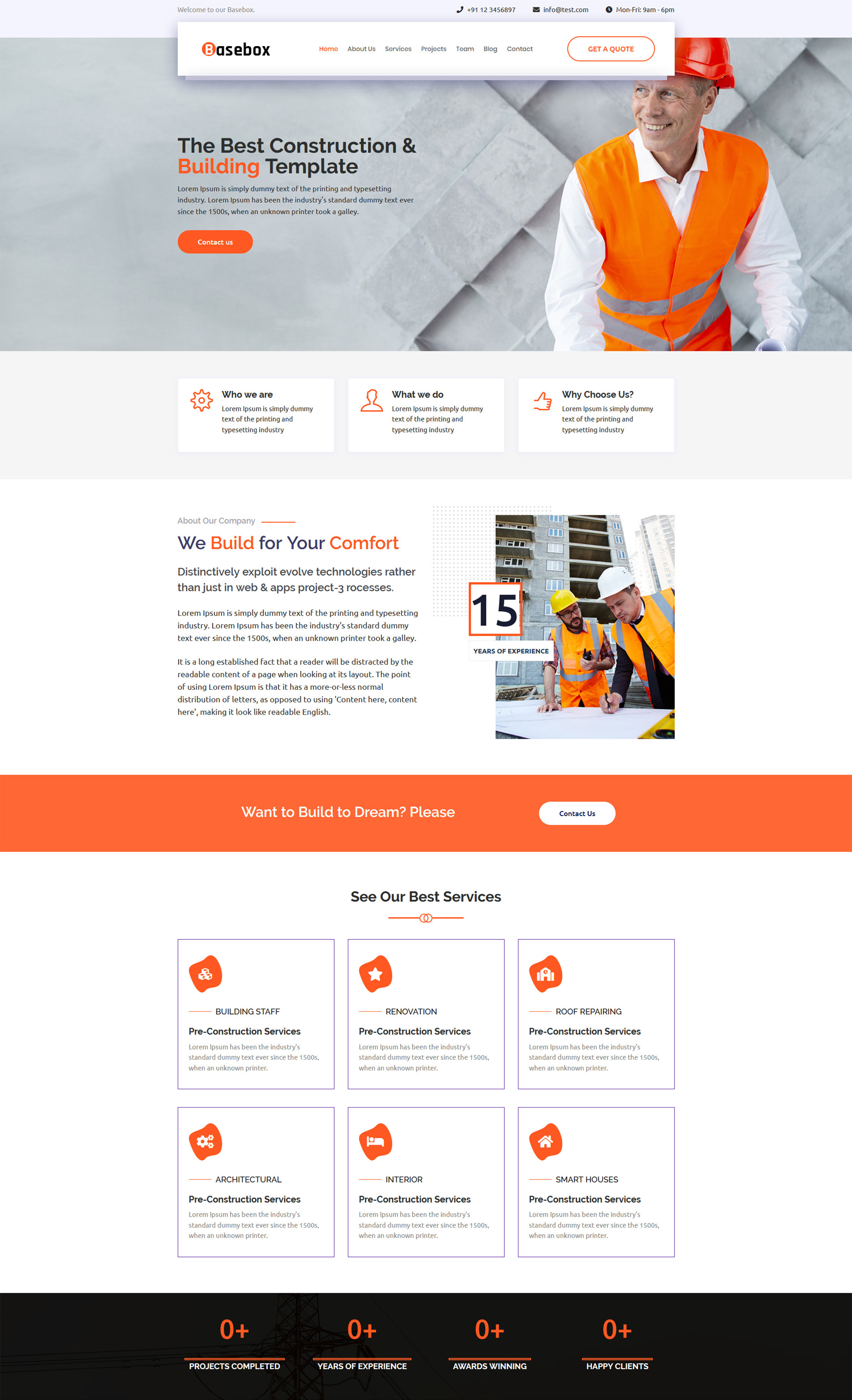 шаблон целевой страницы basebox