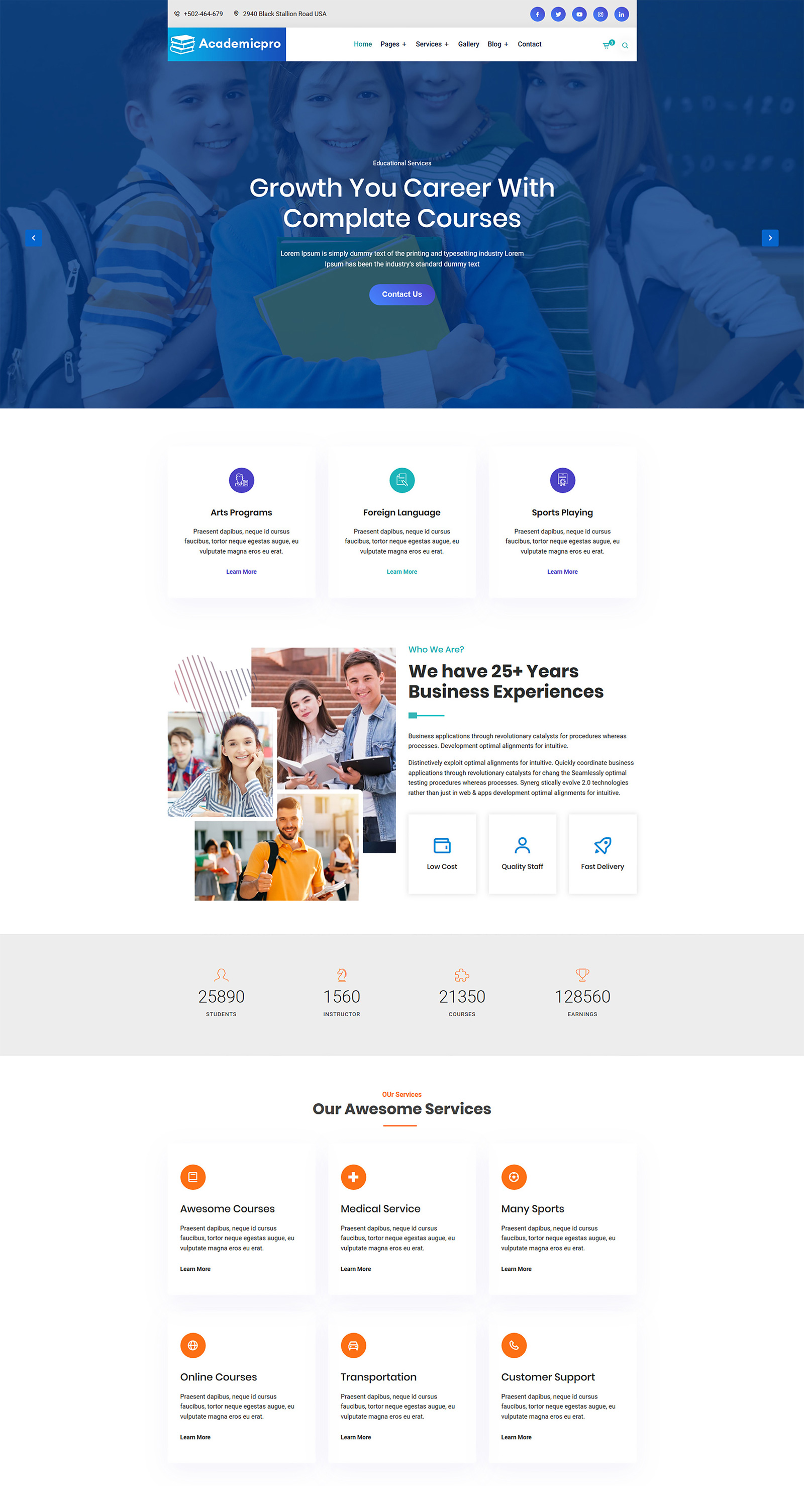 academicpro Website Template