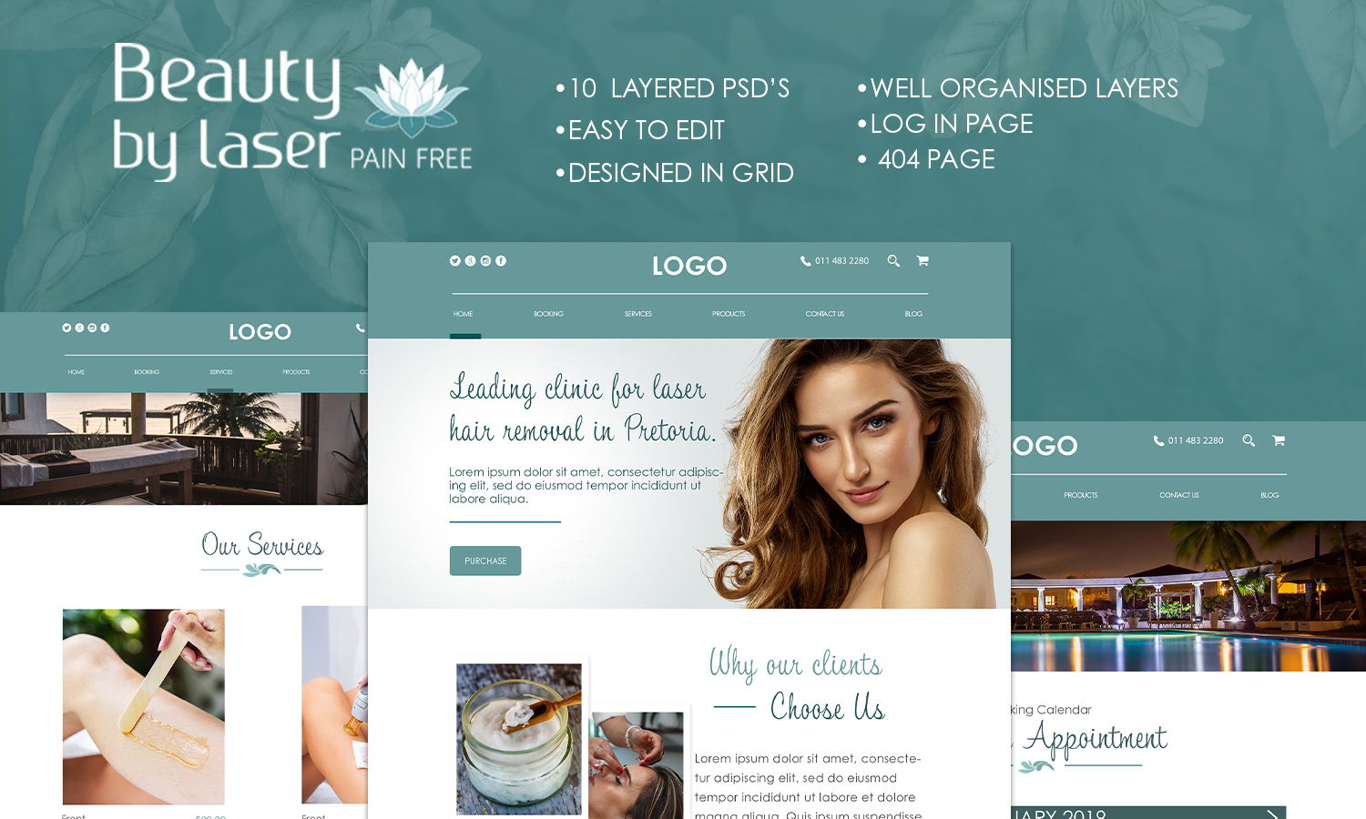 Beauty By Laser PSD Template
