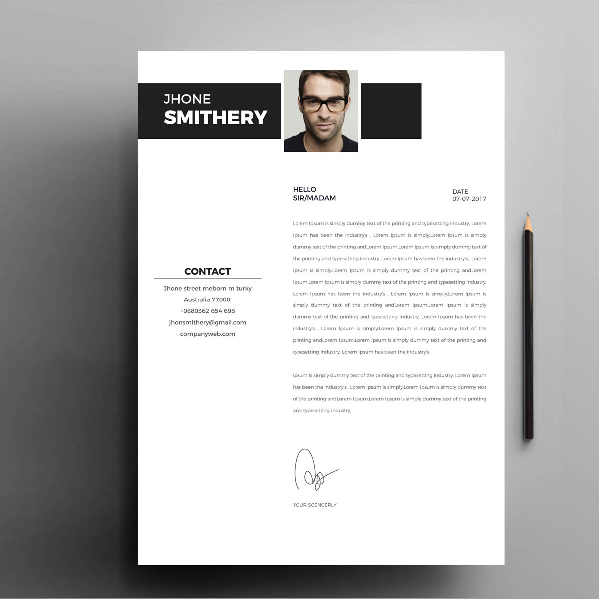 Download Резюме "Smithery Resume Template" / Smithery Resume Template - Резюме на тему графика job resume simple cv the experience free corporate design template wor professional indesign