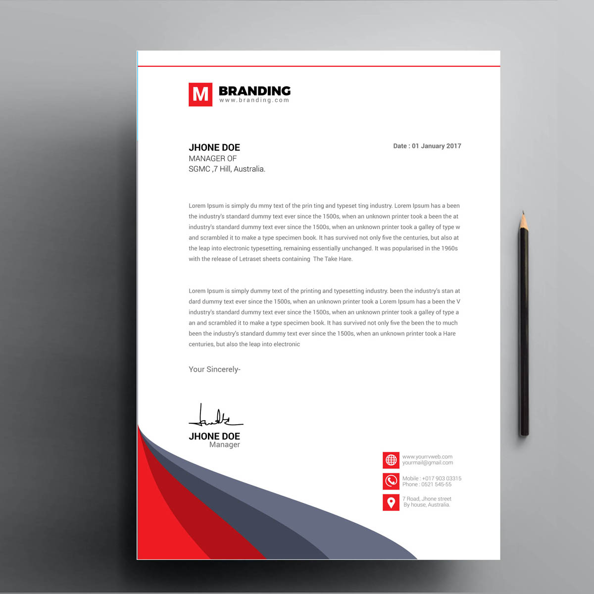 Download Фирменный стиль "Job Letterhead M - Corporate Identity Template" / Job Letterhead M - Corporate Identity Template - Фирменный стиль на тему графика a4 brand branding clean letterhead corporate eps minimal modern professional psd stationary word template coverletter fax paper stationery