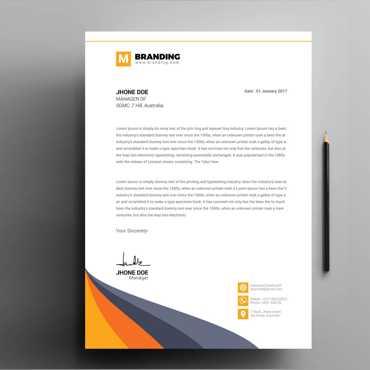Download Фирменный стиль "Job Letterhead M - Corporate Identity Template" / Job Letterhead M - Corporate Identity Template - Фирменный стиль на тему графика a4 brand branding clean letterhead corporate eps minimal modern professional psd stationary word template coverletter fax paper stationery