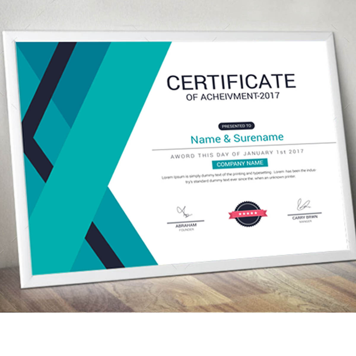 Download Шаблон сертификата "School Certificate Template" / School Certificate Template - Шаблон сертификата на тему графика a4 ai brand identity branding clean letterhead corporate eps minimal modern professional psd stationary word template certificate