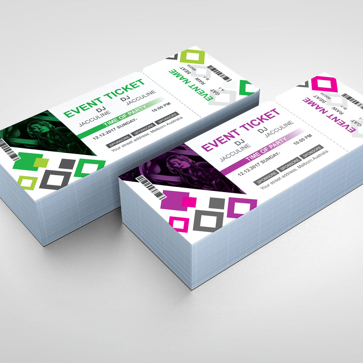 Download Фирменный стиль "Event Ticket for Movie - Corporate Identity Template" / Event Ticket for Movie - Corporate Identity Template - Фирменный стиль на тему графика ticket event 2020 party couple meetup cinema concert carnival invitationundefined