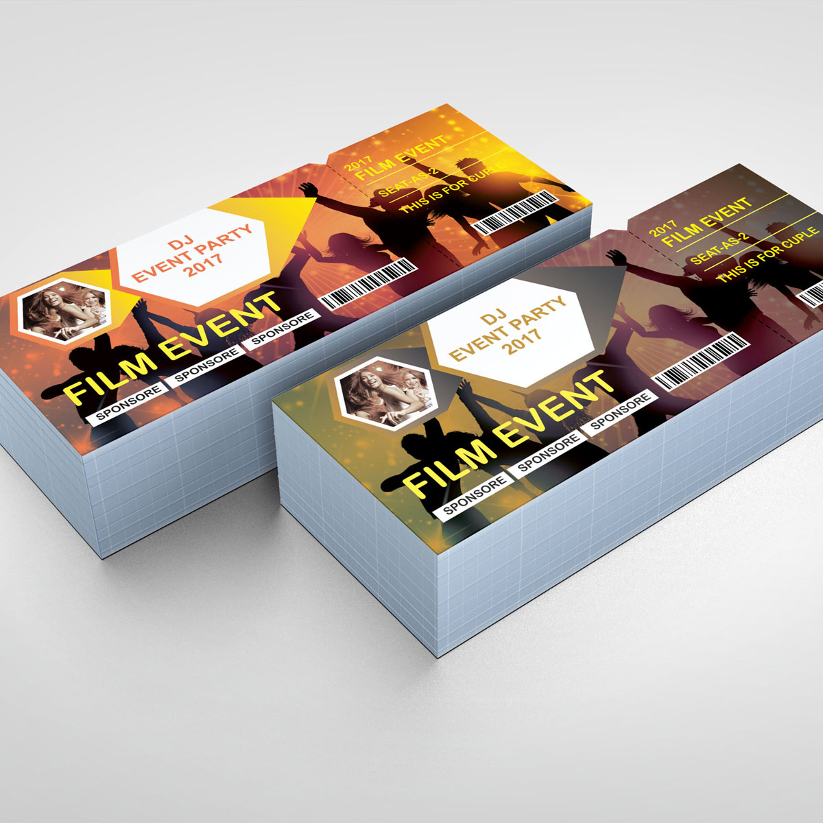 Download Фирменный стиль "Film Ticket - Corporate Identity Template" / Film Ticket - Corporate Identity Template - Фирменный стиль на тему графика ticket event 2020 party couple meetup cinema concert carnival invitationundefined