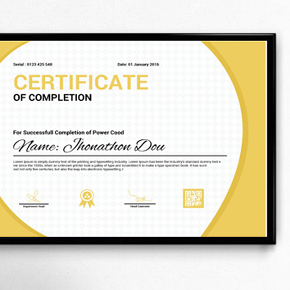 Download Шаблон сертификата "Identity page Certificate Template" / Identity page Certificate Template - Шаблон сертификата на тему графика certificate a4 company corporate diploma flyer frame graduation paper print completion stationary