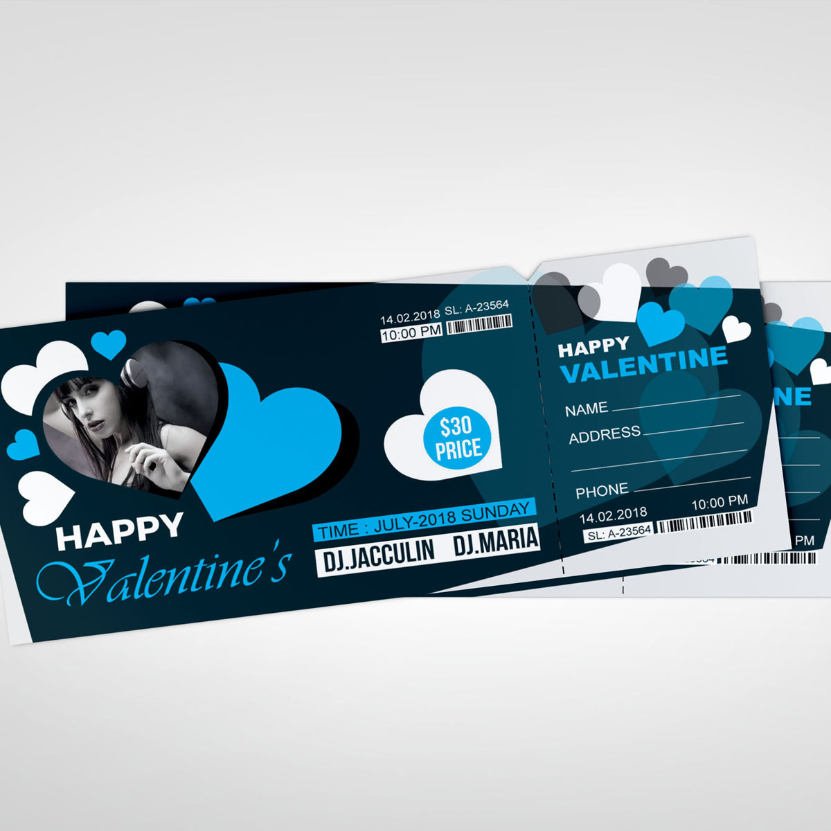 Download Фирменный стиль "Event Ticket - Corporate Identity Template" / Event Ticket - Corporate Identity Template - Фирменный стиль на тему графика ticket event 2020 party couple meetup cinema concert carnival invitationundefined