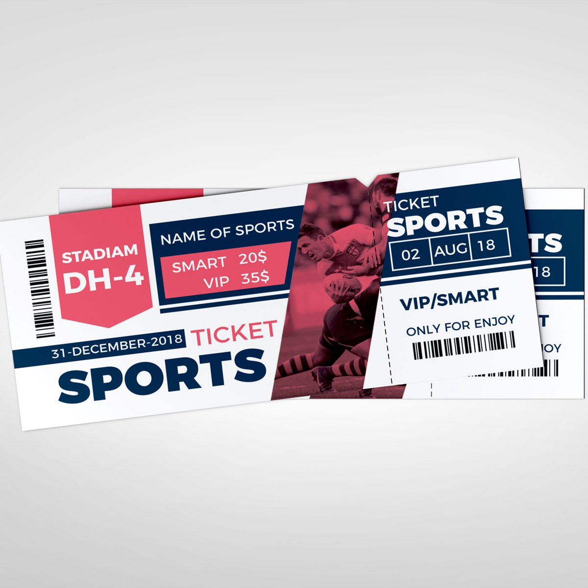 Download Фирменный стиль "sports event ticket - Corporate Identity Template" / sports event ticket - Corporate Identity Template - Фирменный стиль на тему графика ticket event 2020 party couple meetup cinema concert carnival invitationundefined