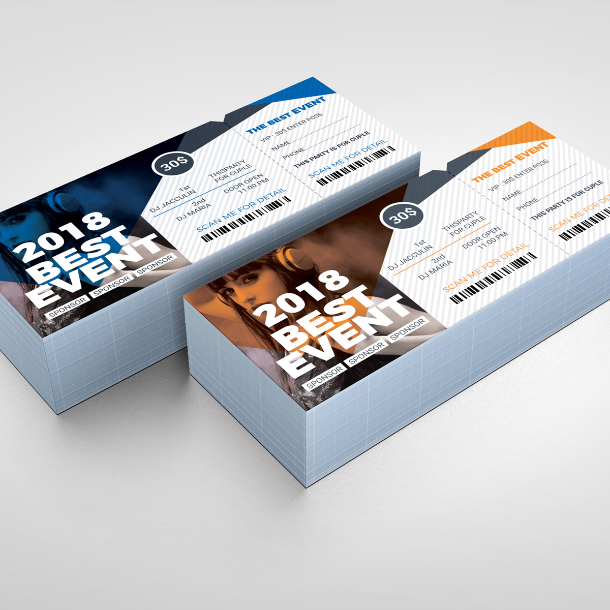 Download Фирменный стиль "Night Party Event Ticket - Corporate Identity Template" / Night Party Event Ticket - Corporate Identity Template - Фирменный стиль на тему графика ticket event 2020 party couple meetup cinema concert carnival invitationundefined