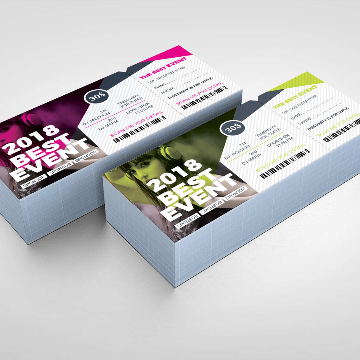 Download Фирменный стиль "Night Party Event Ticket - Corporate Identity Template" / Night Party Event Ticket - Corporate Identity Template - Фирменный стиль на тему графика ticket event 2020 party couple meetup cinema concert carnival invitationundefined