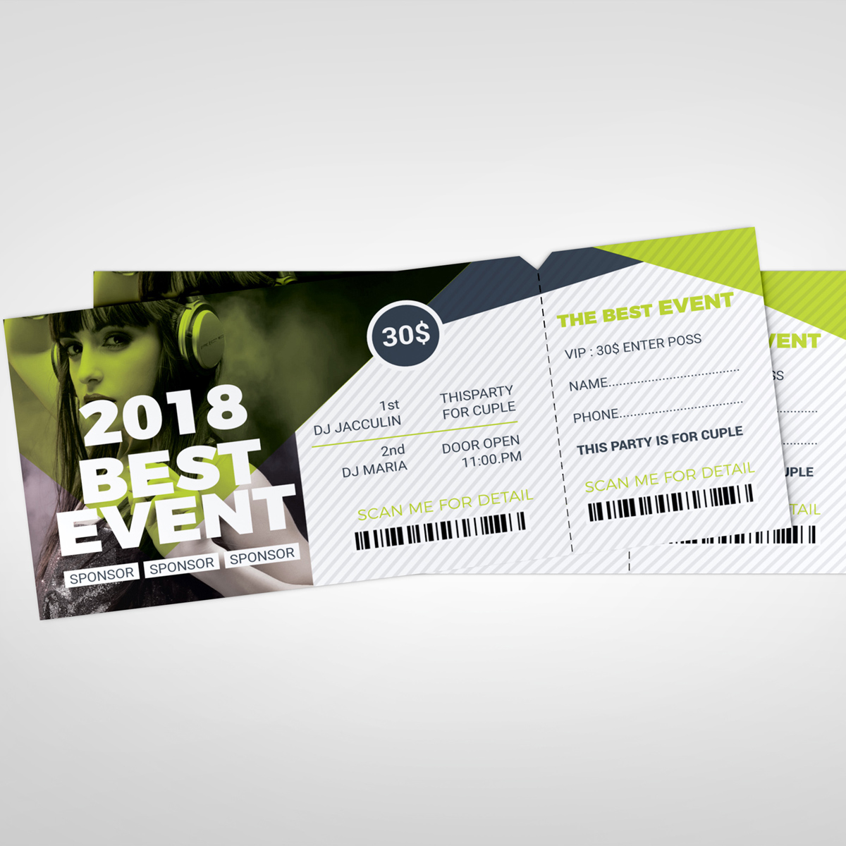 Download Фирменный стиль "Night Party Event Ticket - Corporate Identity Template" / Night Party Event Ticket - Corporate Identity Template - Фирменный стиль на тему графика ticket event 2020 party couple meetup cinema concert carnival invitationundefined