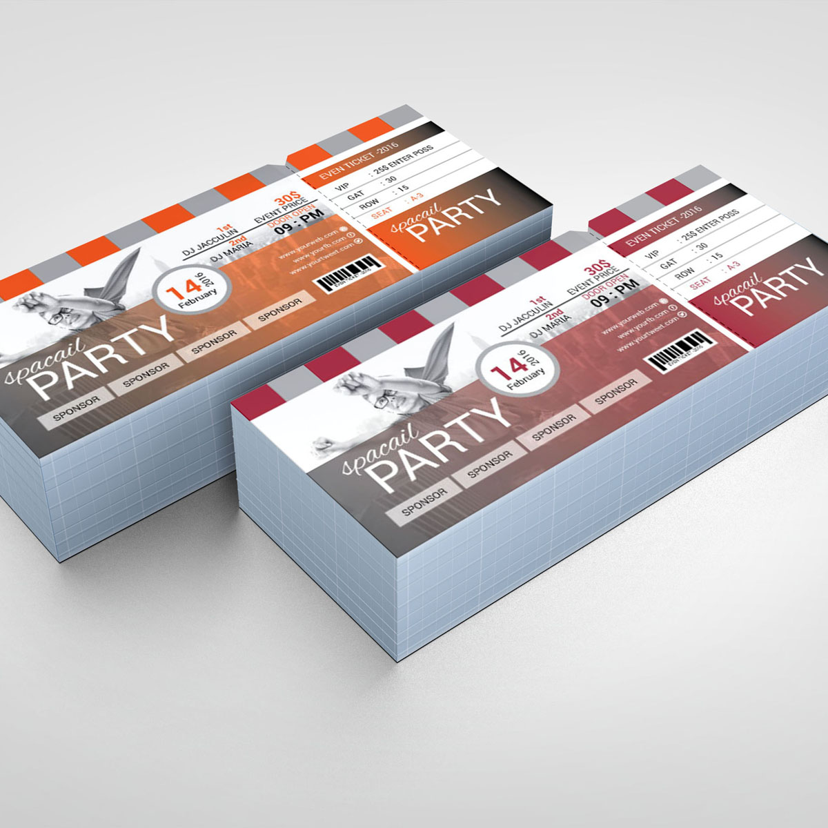 Download Фирменный стиль "Special Party Event Ticket - Corporate Identity Template" / Special Party Event Ticket - Corporate Identity Template - Фирменный стиль на тему графика ticket event 2020 party couple meetup cinema concert carnival invitationundefined