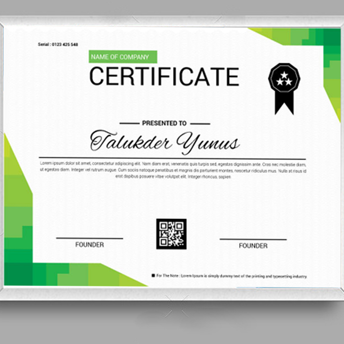 Download Шаблон сертификата "Identity page Certificate Template" / Identity page Certificate Template - Шаблон сертификата на тему графика certificate a4 company corporate diploma flyer frame graduation paper print completion stationary