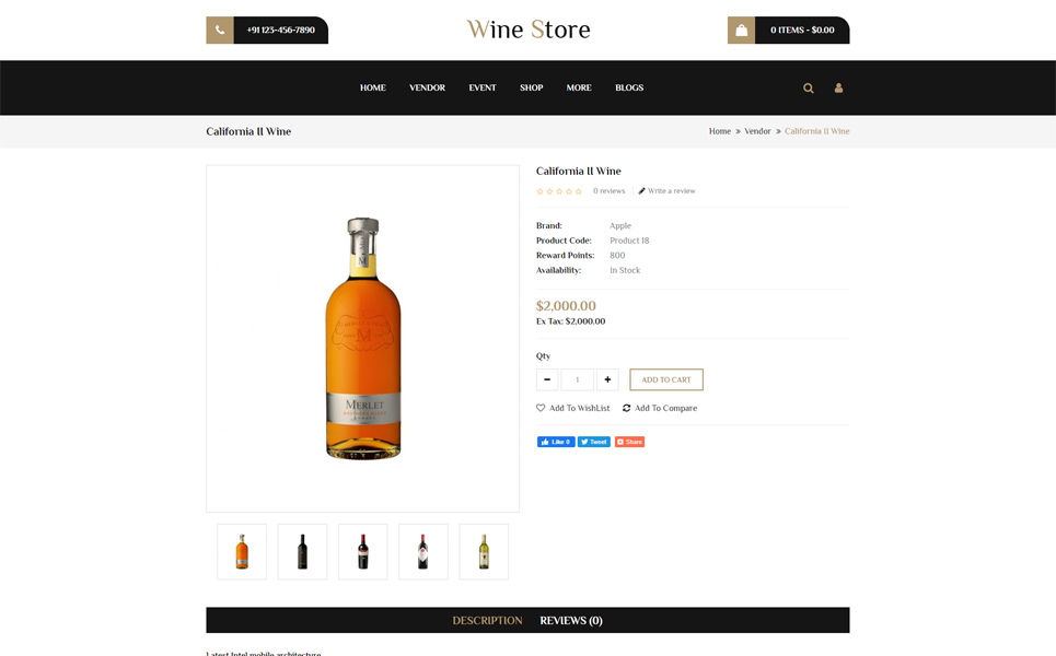Wine OpenCart Template