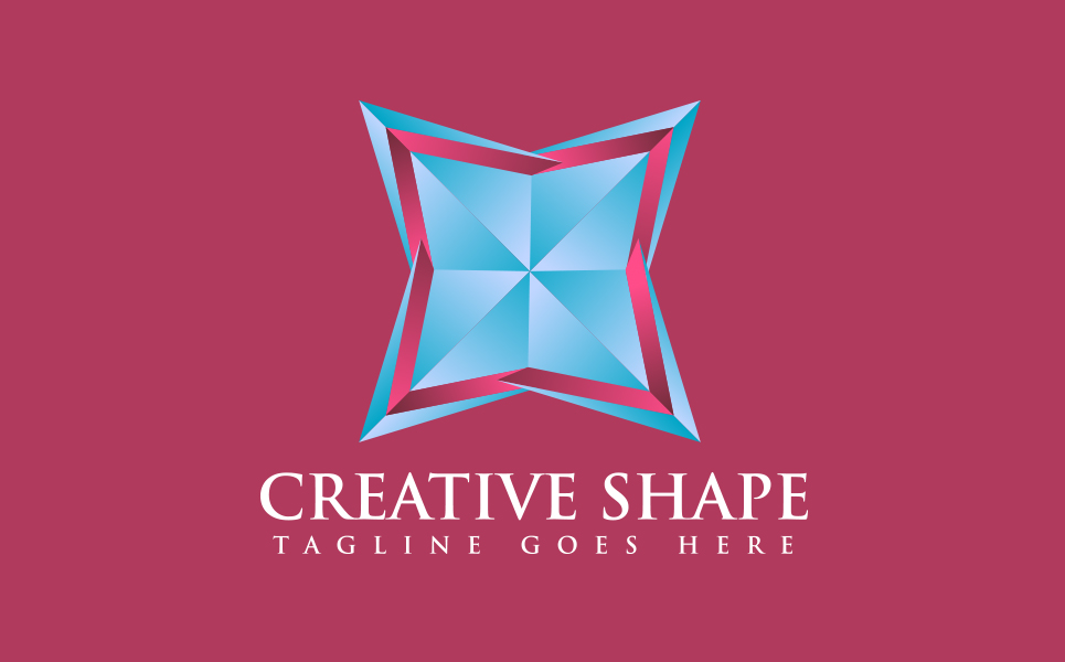 Download Шаблон логотипа "Creative Shape Logo Template" / Creative Shape Logo Template - Шаблон логотипа на тему графика shape logo design graphics creative amazing pretty cool abstract concept colorful