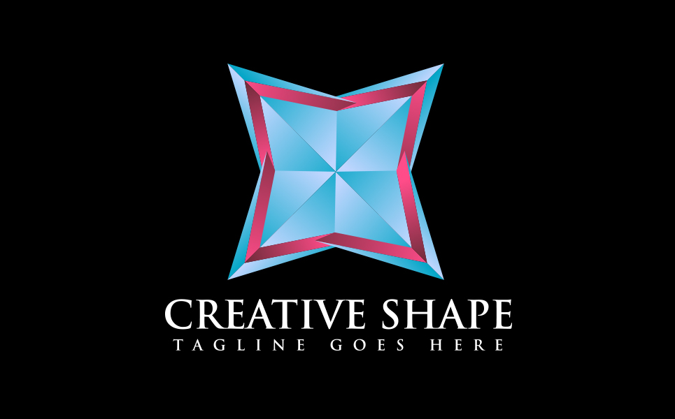 Download Шаблон логотипа "Creative Shape Logo Template" / Creative Shape Logo Template - Шаблон логотипа на тему графика shape logo design graphics creative amazing pretty cool abstract concept colorful