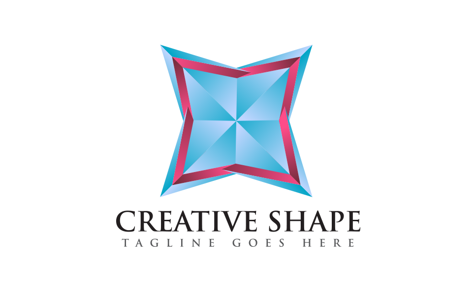 Download Шаблон логотипа "Creative Shape Logo Template" / Creative Shape Logo Template - Шаблон логотипа на тему графика shape logo design graphics creative amazing pretty cool abstract concept colorful