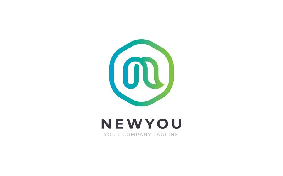 Download Шаблон логотипа "NEWYOU N Letter Logo Template" / NEWYOU N Letter Logo Template - Шаблон логотипа на тему графика n letter logo design icon design shop web nn smart company professional