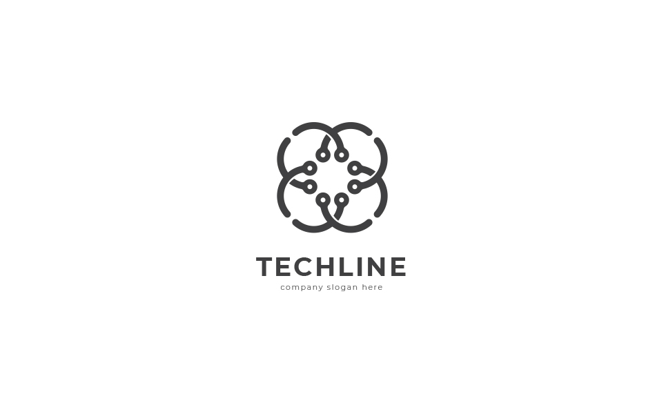 Download Шаблон логотипа "ECHLINE Technology Logo Template" / ECHLINE Technology Logo Template - Шаблон логотипа на тему графика app application board icon logo motif solution tech technology vector web design company template