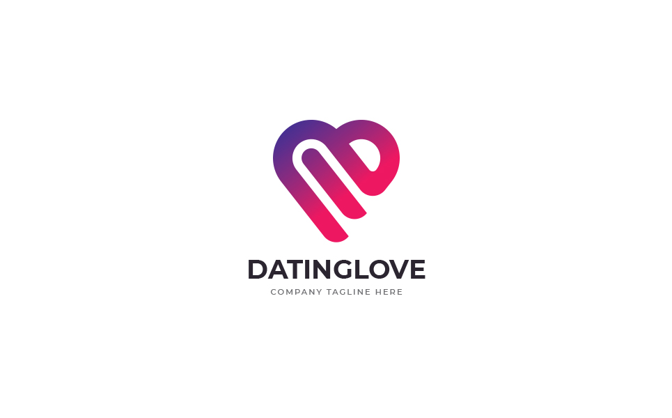 Download Шаблон логотипа "Dating Love Logo Template" / Dating Love Logo Template - Шаблон логотипа на тему графика business design drop friendship heart line logo loop love man modern outline pink red relations shop site store web woman