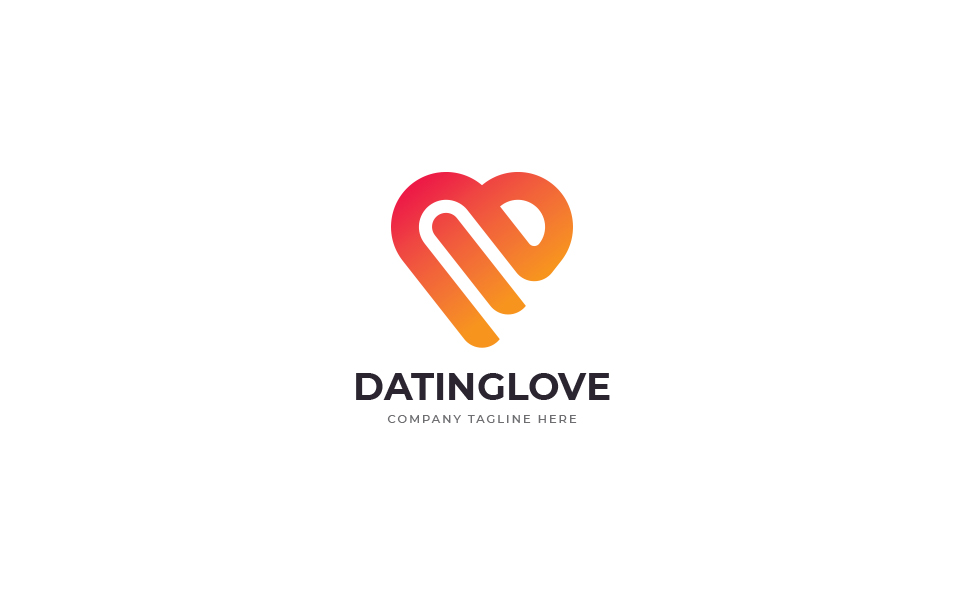 Download Шаблон логотипа "Dating Love Logo Template" / Dating Love Logo Template - Шаблон логотипа на тему графика business design drop friendship heart line logo loop love man modern outline pink red relations shop site store web woman