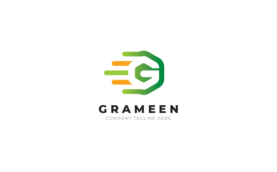 Download Шаблон логотипа "Grameen G Letter Logo Template" / Grameen G Letter Logo Template - Шаблон логотипа на тему графика g letter gg logo design sports fast speed super icon company web app template shop site online tech box
