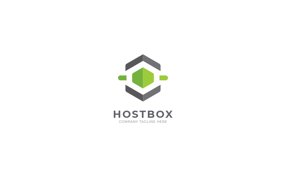 Download Шаблон логотипа "Hostbox Logo Template" / Hostbox Logo Template - Шаблон логотипа на тему графика host box logo design template icon hexagon hexa app company web site hosting data online internet tech technology professional pro