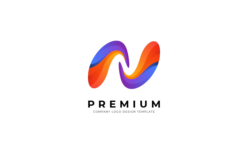 Download Шаблон логотипа "Colorful N Letter Design Logo Template" / Colorful N Letter Design Logo Template - Шаблон логотипа на тему графика 
